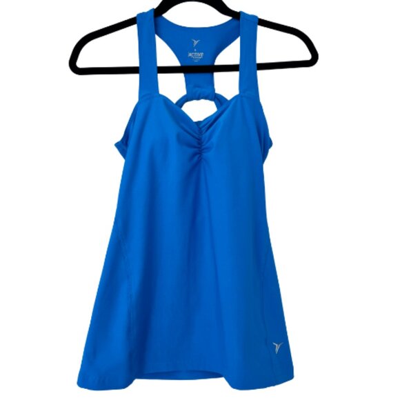 Old Navy Tops - Old Navy Active Blue Built-In Bra Tank Top Racerback Athletic Top